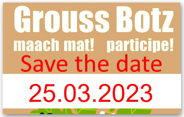 Grouss Botz  –  Save the date !