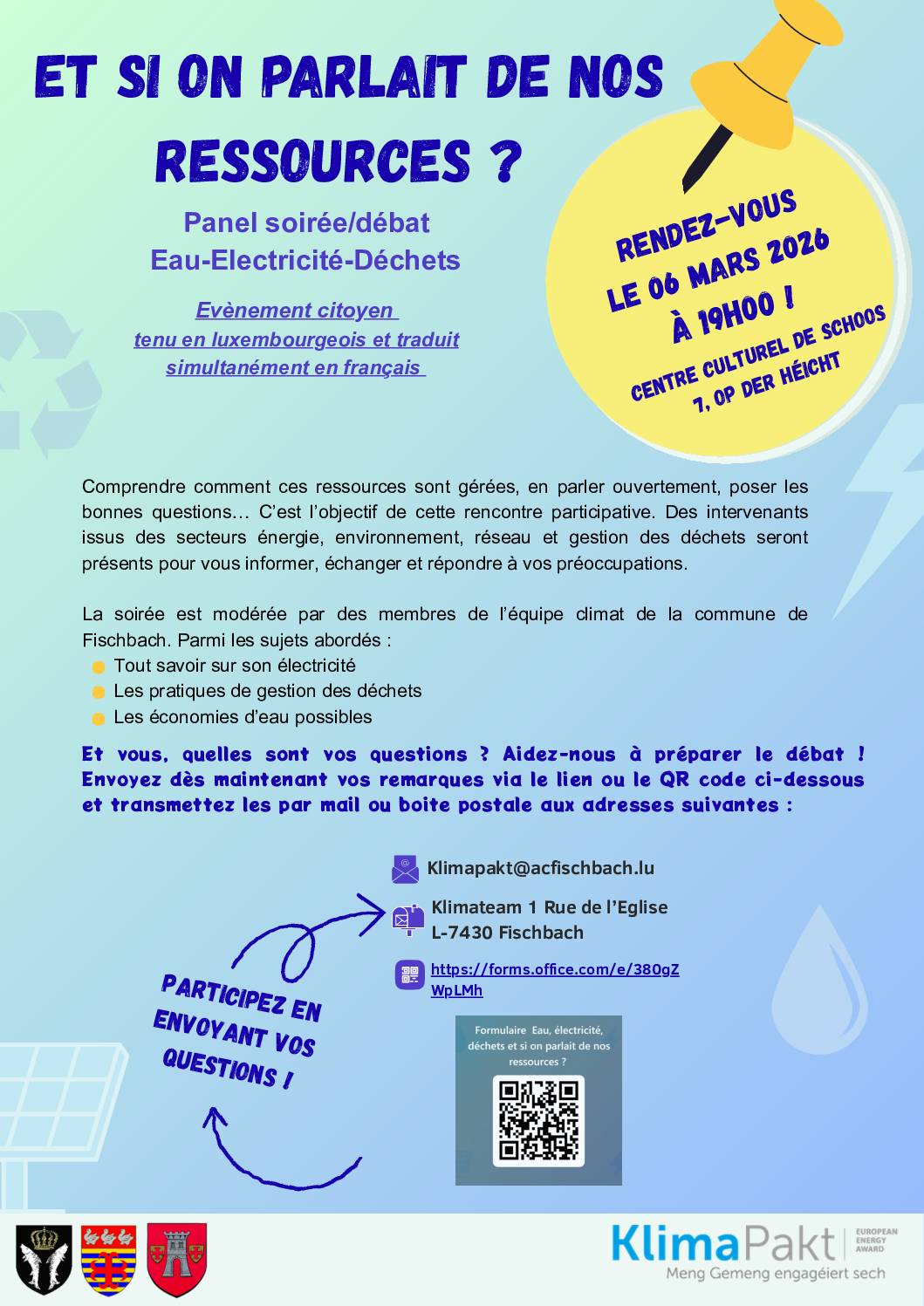 Owendsdebatt/Panel Waasser-Stroum-Offall