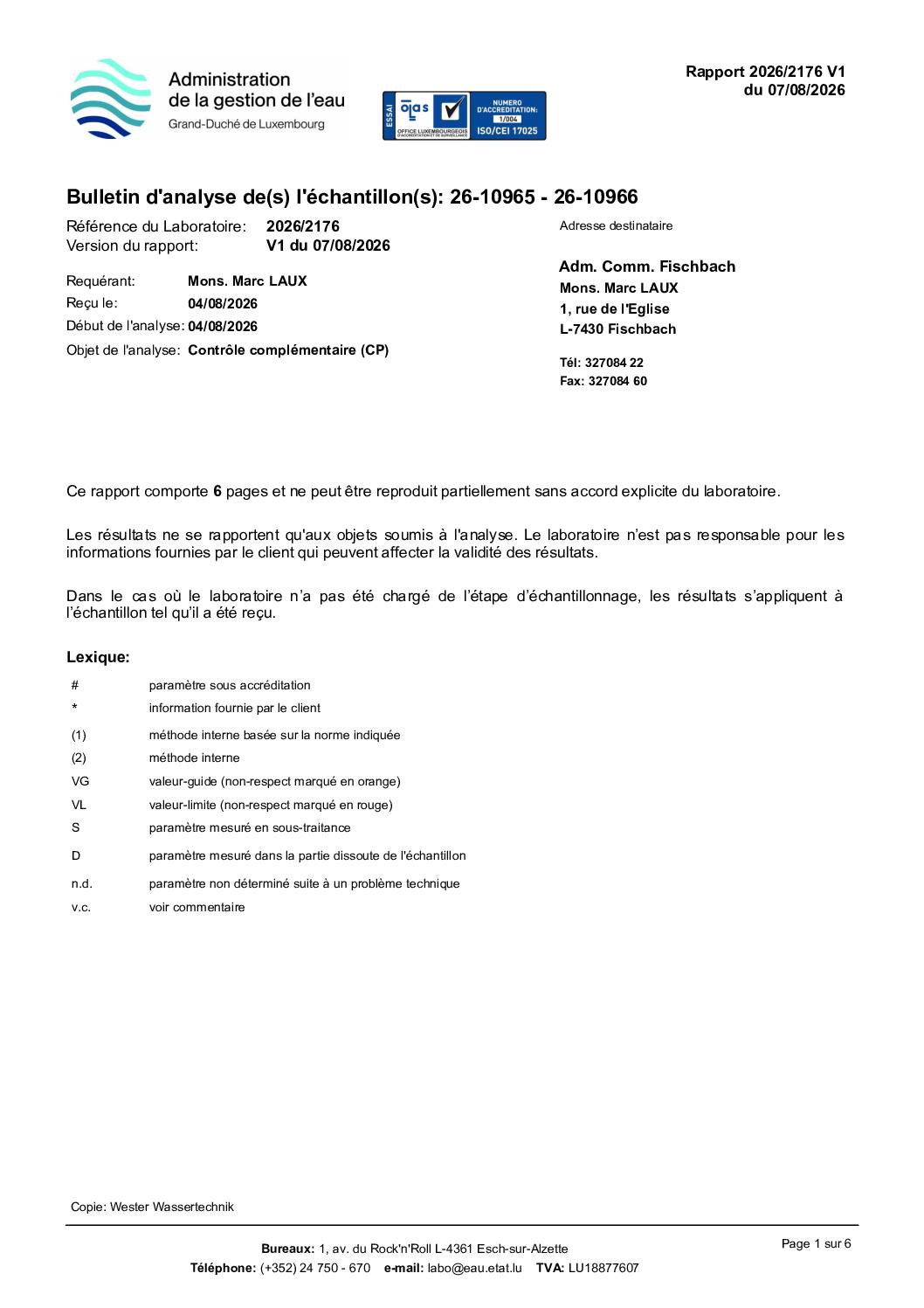 Rapport 2026/2176 V1 du 07/08/2026